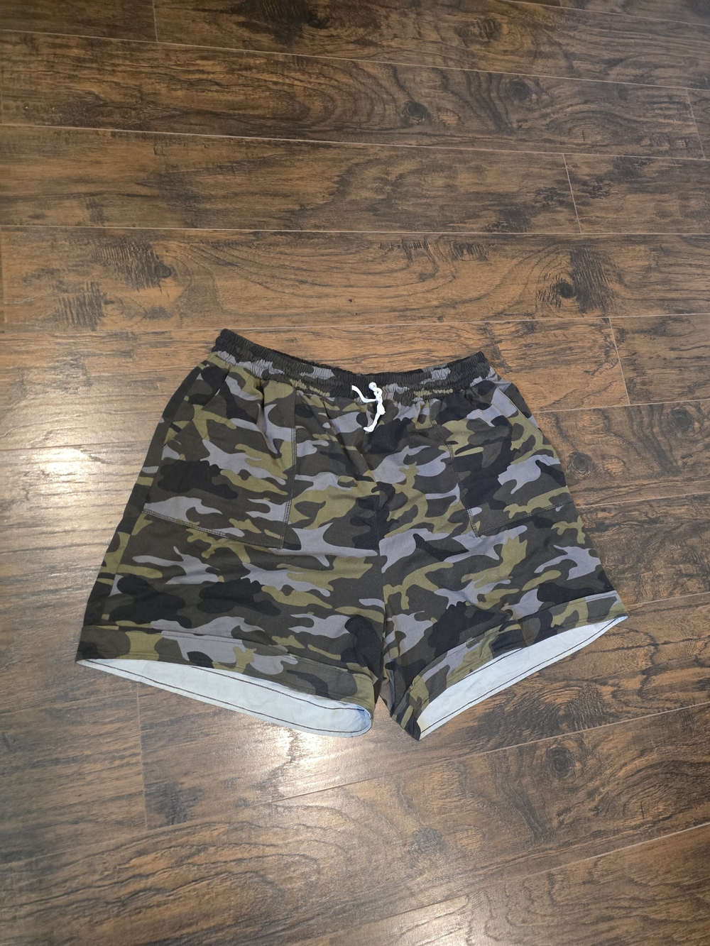 Zenana Outfitters | Camouflage Drawstring Shorts 2X